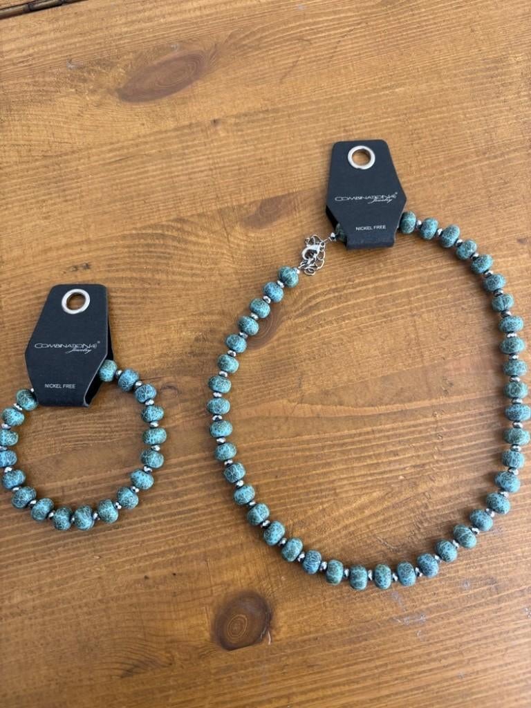 jewelry set cobination  , nieuw,  voor 6 euro, Overige materialen, Verstelbaar, Blauw, Nieuw