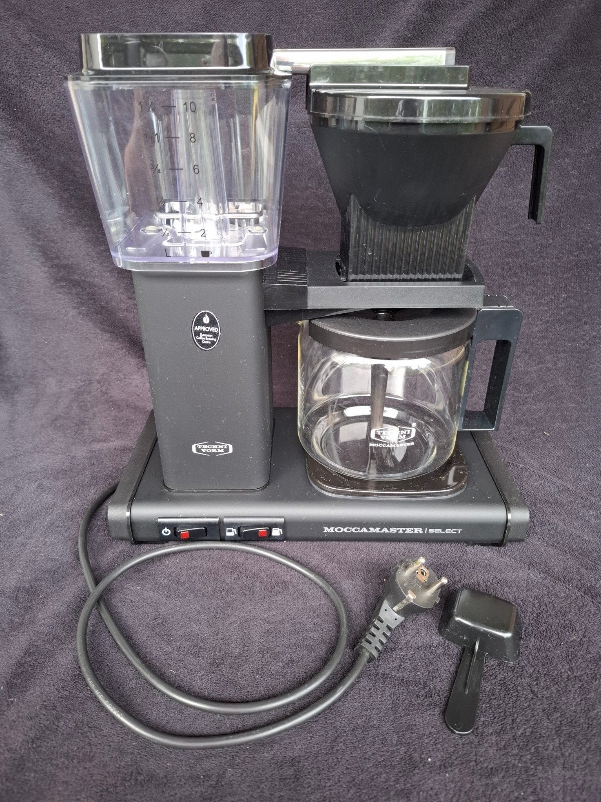 Technivorm Moccamaster Select Matt Black als nieuw, 4 tot 10 kopjes, Ophalen of Verzenden, Zo goed als nieuw, Koffiemachine