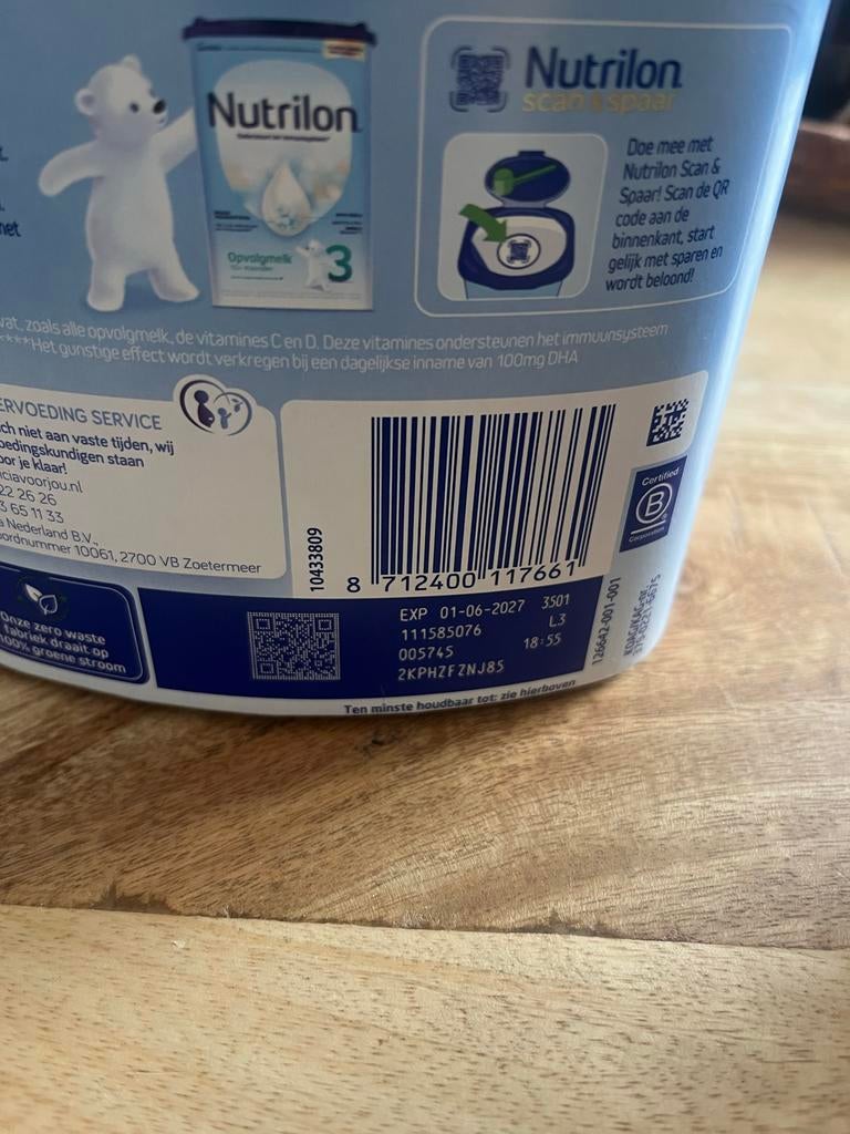Nutrilon Opvolgmelk 2 (2x 800g, 1x 1.2kg) - Totaal 2.8kg, Kinderen en Baby's, Babyvoeding en Toebehoren, Nieuw, Overige typen