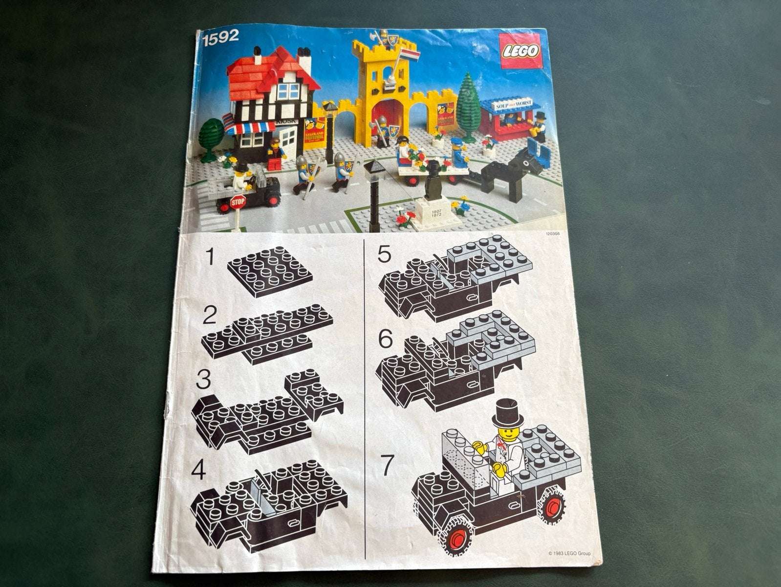 Lego castle town instructie boekje set 1592, Kinderen en Baby's, Speelgoed | Duplo en Lego, Lego, Lego, Gebruikt, Verzenden