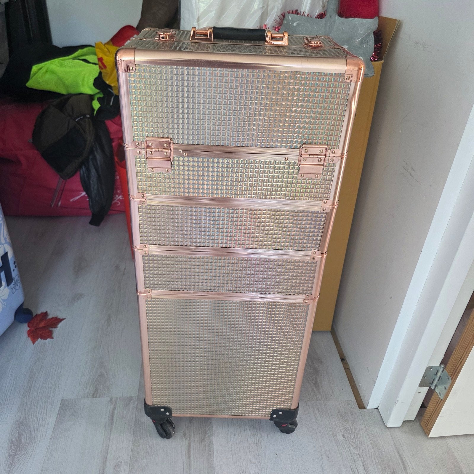 make up koffer, Sieraden, Tassen en Uiterlijk, Beautycases, Ophalen of Verzenden, Zo goed als nieuw, Roze, Met slot