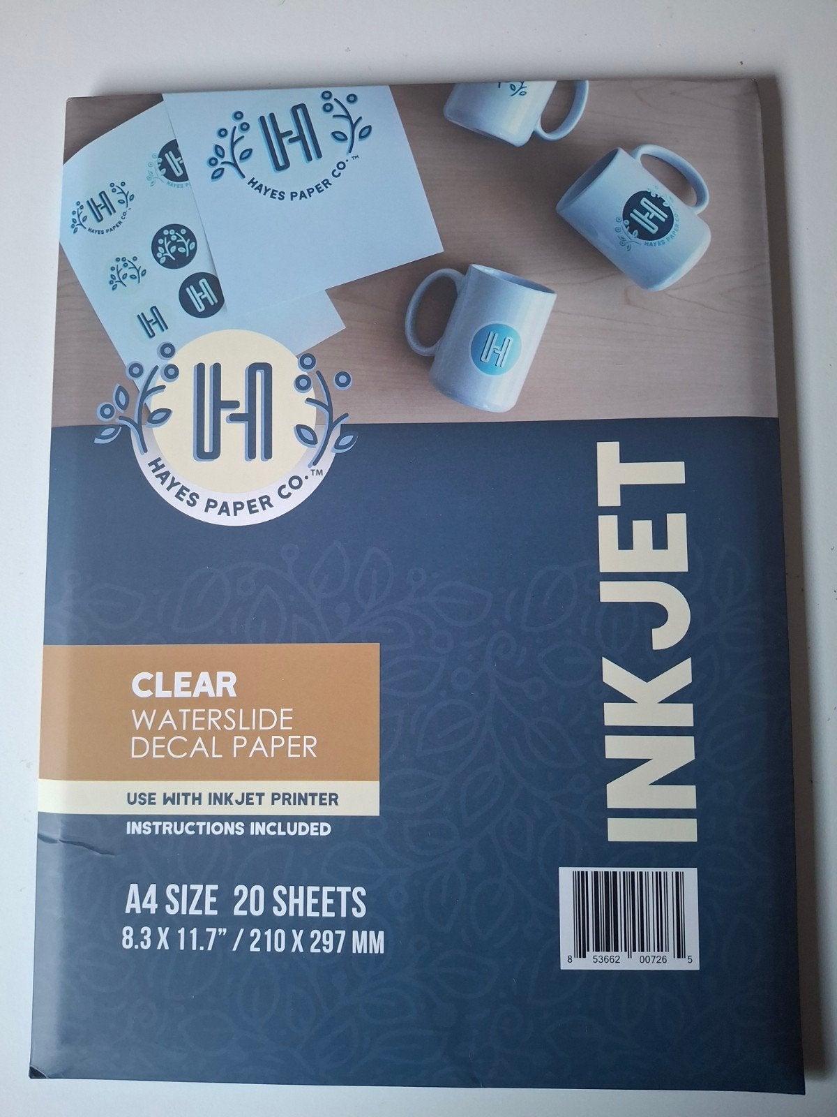 Hayes Paper Co. Inkjet Waterslide Decal Papier A4 - 20 Vel, Ophalen, Zelfklevend, Overige thema's, Nieuw