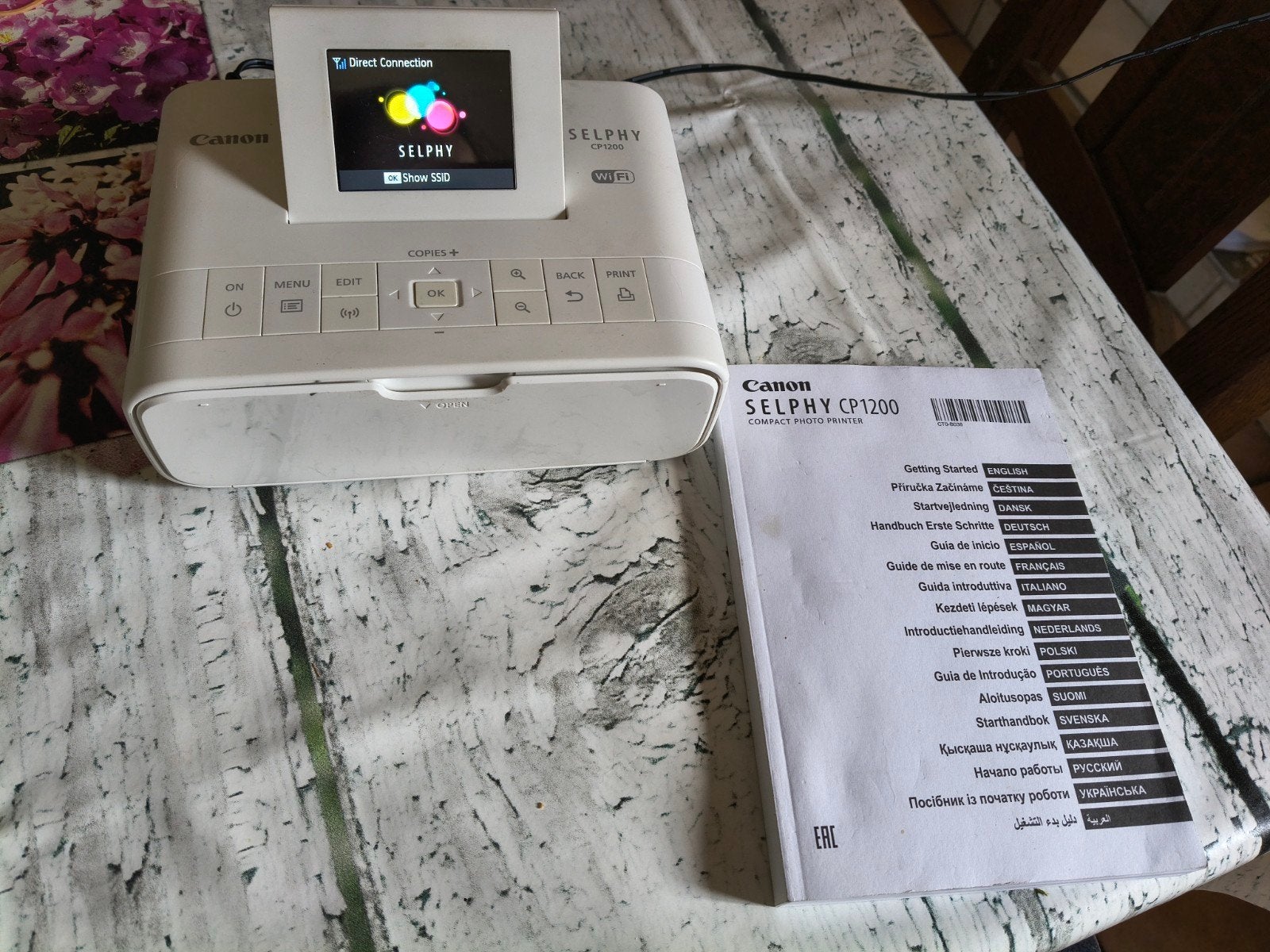 Canon Selphy CP1200 Compacte Fotoprinter met Wi-Fi, Ophalen, Draadloos, Fotoprinter, Canon
