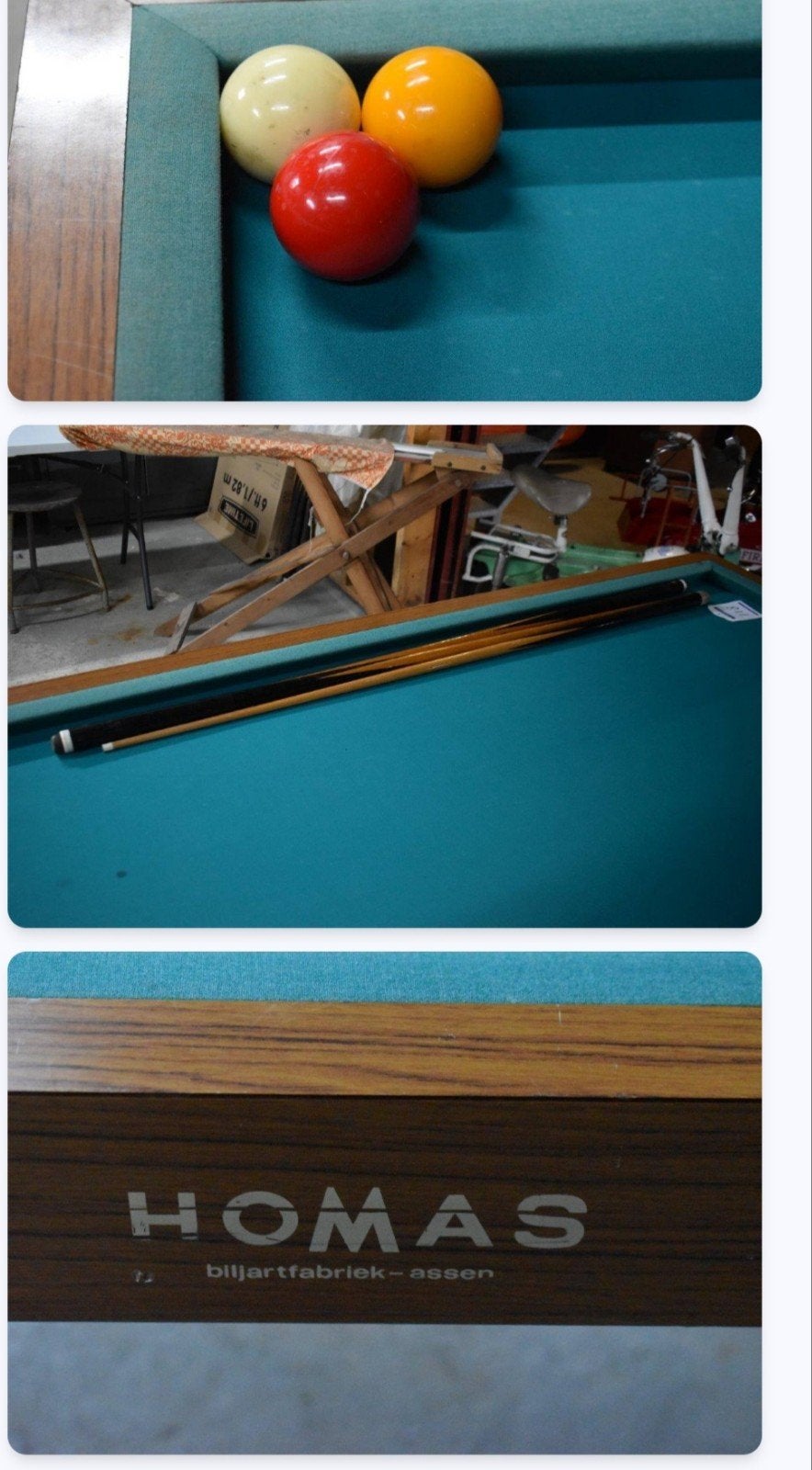 Homas Biljarttafel - Biljartfabriek Assen, Ophalen, Gebruikt, Biljarttafel, Homas Biljartfabriek Assen