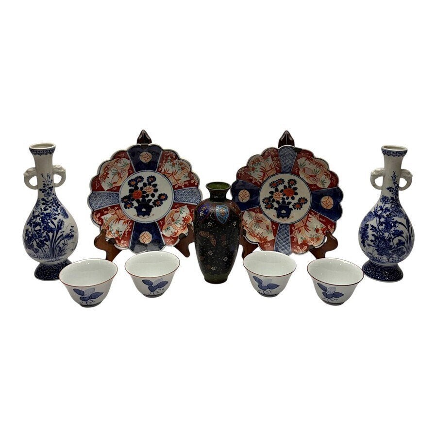 Lot 19e en 20e eeuws Japans (9x), Antiek en Kunst, Ophalen of Verzenden