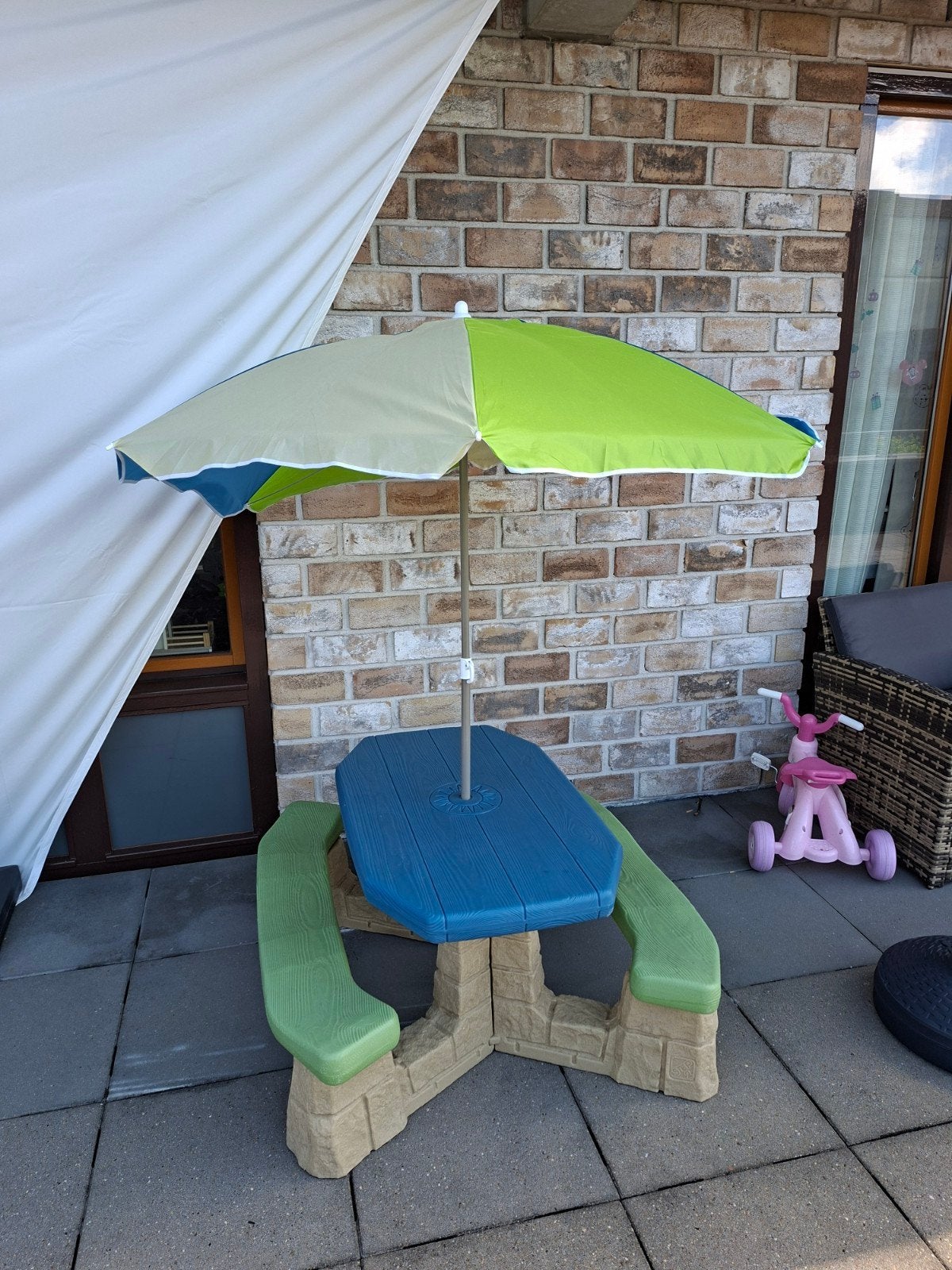Kinderpicknicktafel met parasol, Ophalen, Gebruikt, Overige typen