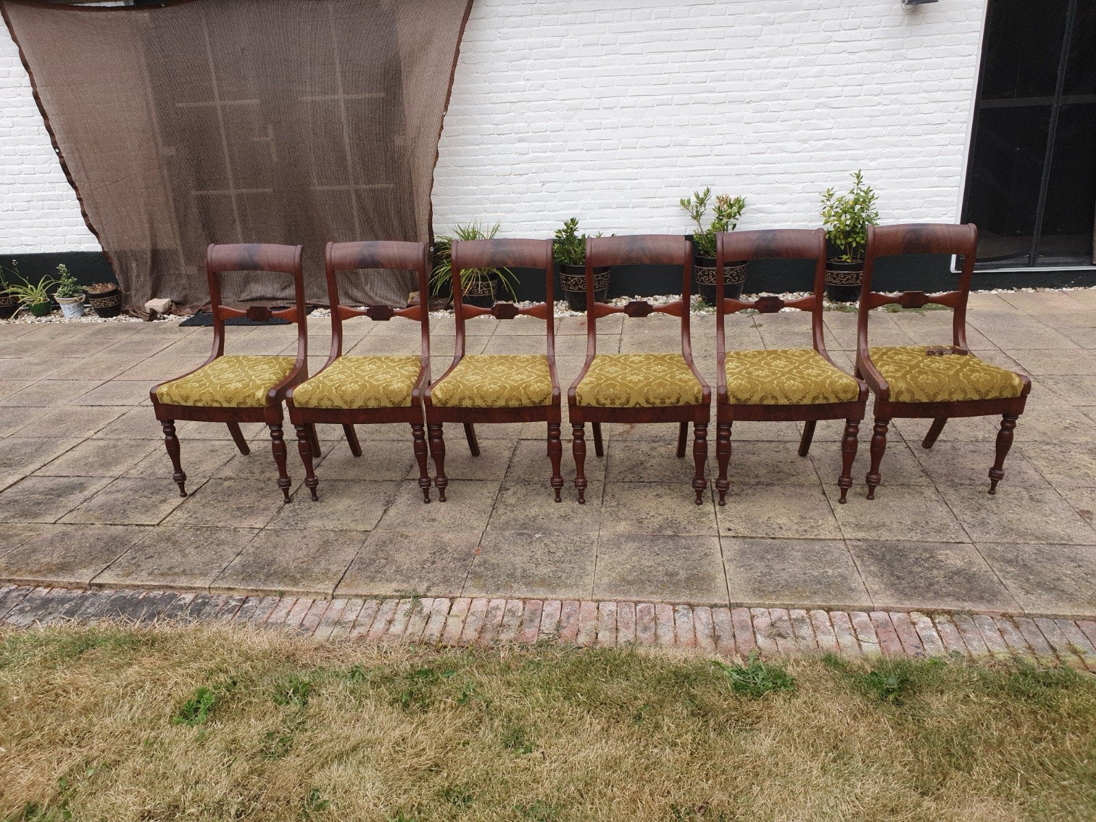 antieke houten stoeltjes. Noten hout., Dieren en Toebehoren, Meerdere dieren, Schaap