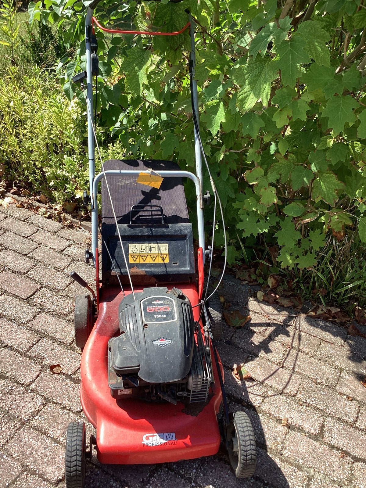 GTM Professional Benzine Grasmaaier met Opvangzak, Ophalen, Cirkelmaaier, Gebruikt, 40 t/m 49 cm
