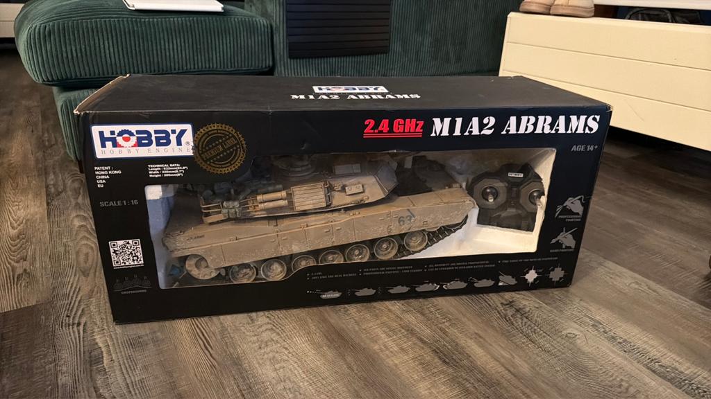 Hobby Engine M1A2 Abrams RC Tank 1:16, Tank, Groter dan 1:32, Zo goed als nieuw, Ophalen