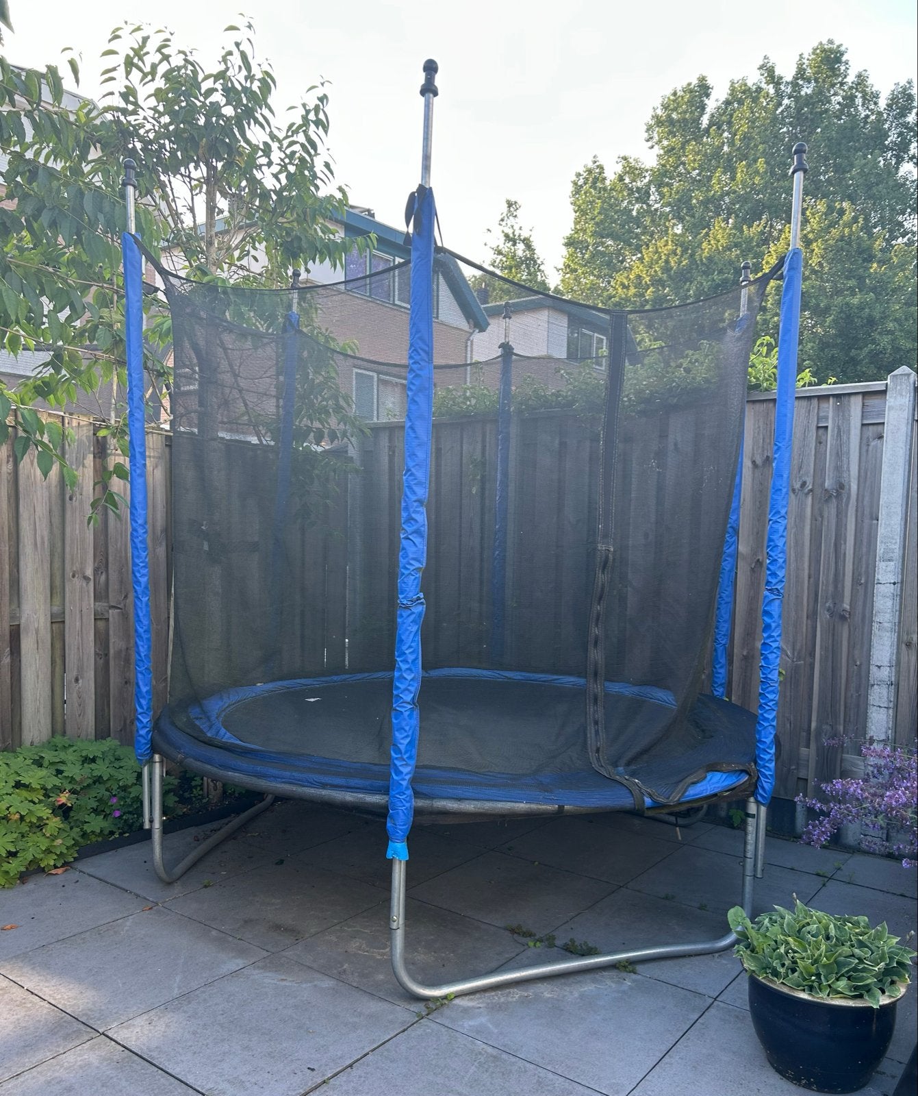 Trampoline met veiligheidsnet, Ophalen, Gebruikt