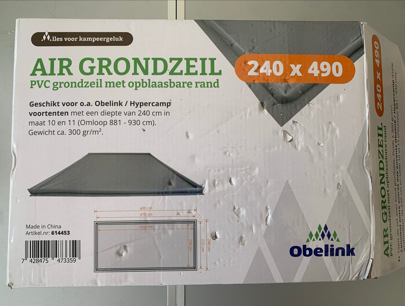 Obelink Air Grondzeil 240x490 - Zo goed als nieuw, Ophalen of Verzenden, Zo goed als nieuw