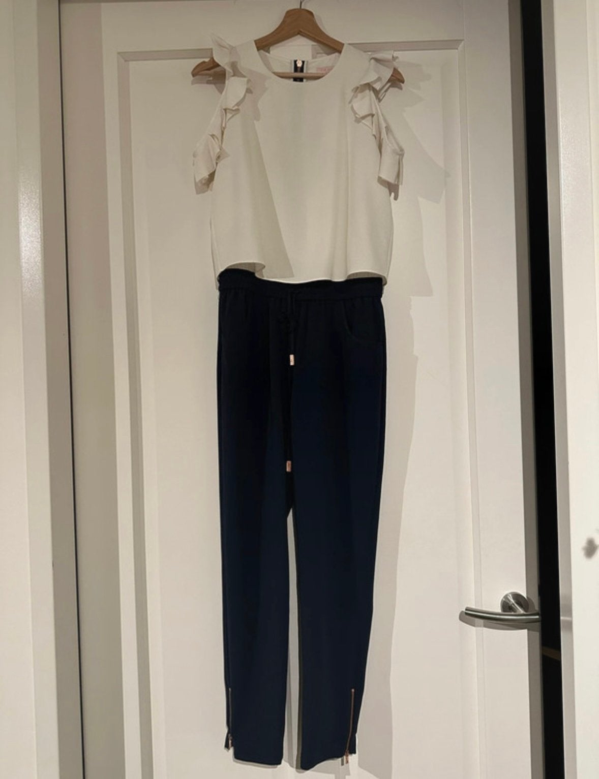 Ted baker jumpsuit maat 1(36), Ophalen of Verzenden, Zo goed als nieuw, Maat 36 (S), Blauw