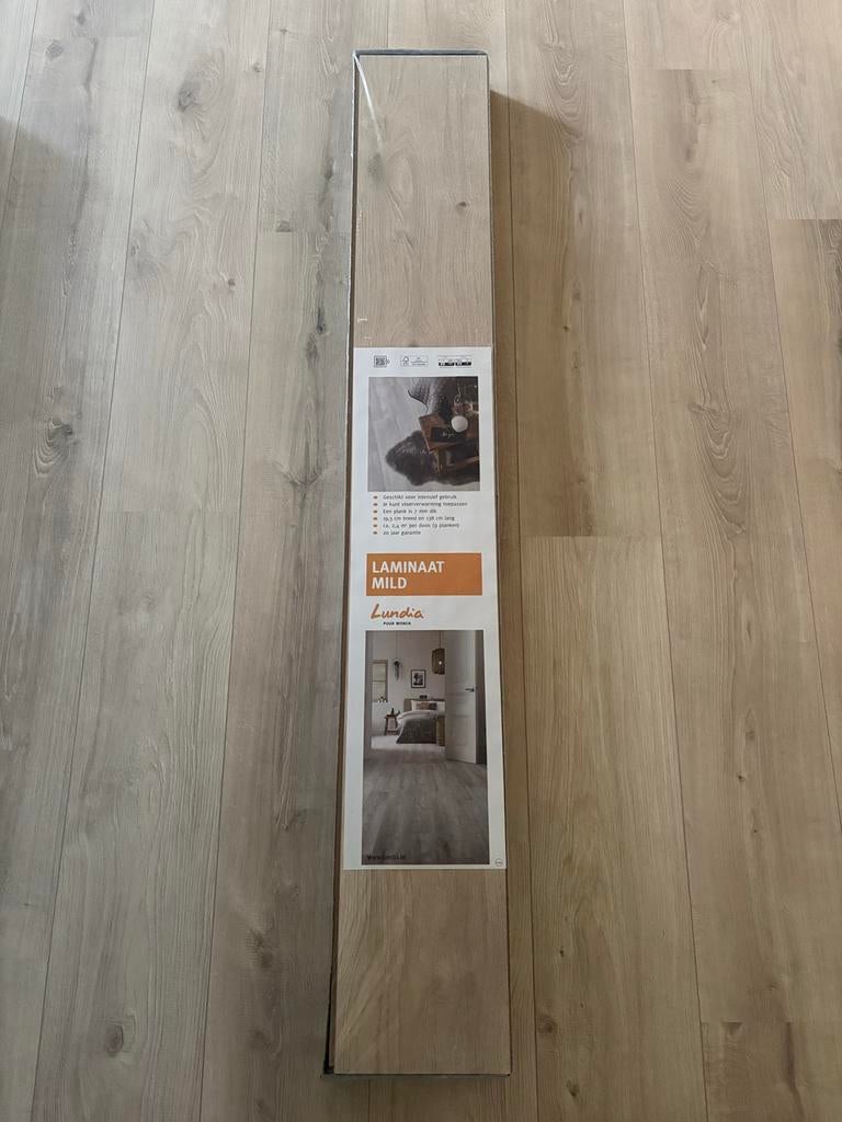 4 pakken laminaat Lundia Mild - Nieuw in verpakking, Huis en Inrichting, Ophalen, Beige, Nieuw, Minder dan 10 m²