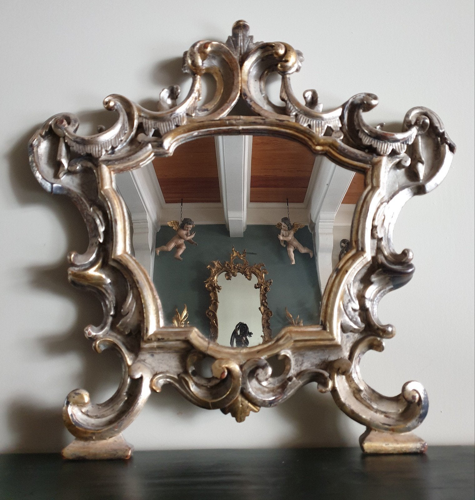 Antieke spiegels 18de eeuw, Ophalen of Verzenden, Rechthoekig