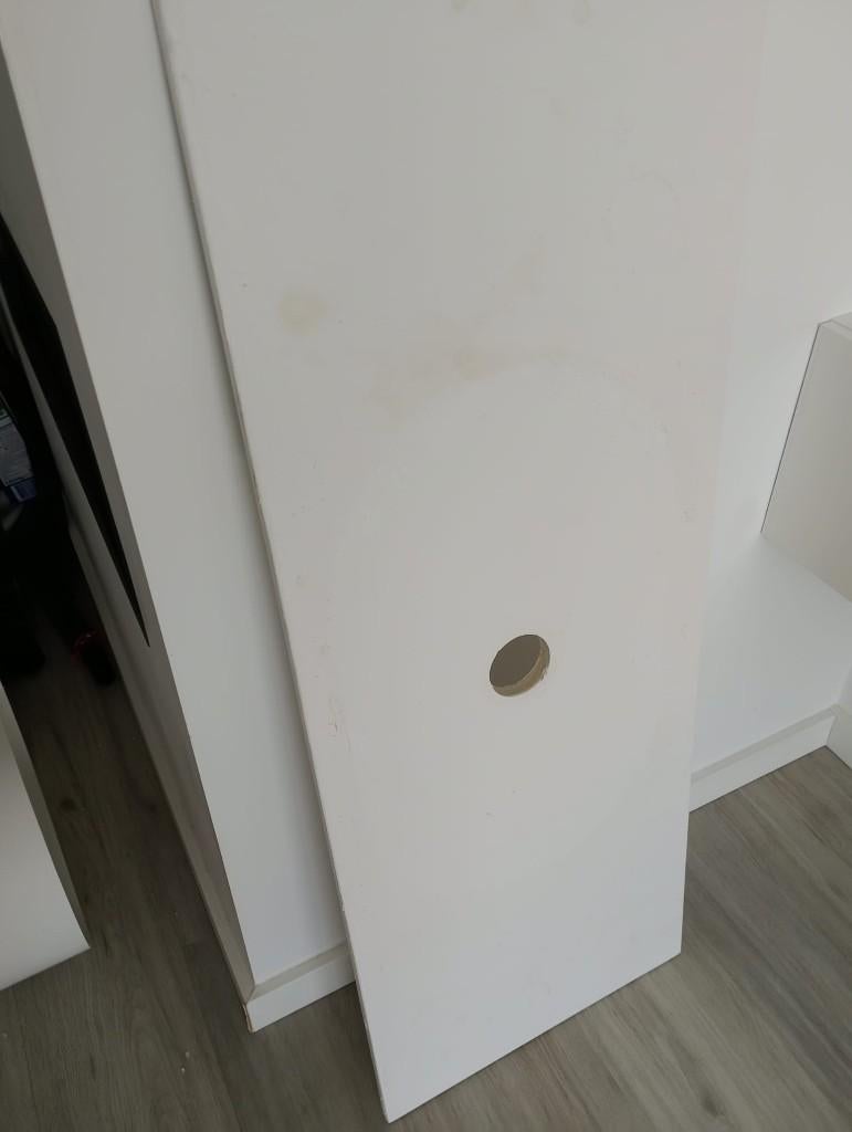 Witte wastafelblad ( Solid surface) 120 cm, Doe-het-zelf en Verbouw, Sanitair, Ophalen, Zo goed als nieuw, Wastafel