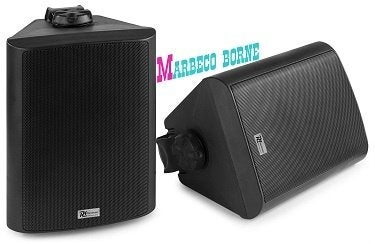 100Volt Speaker set zwart, 8 OHM, 5,25" 120W IPX5, BC50V, Overige merken, Stofbestendig, Overige typen, 60 tot 120 watt