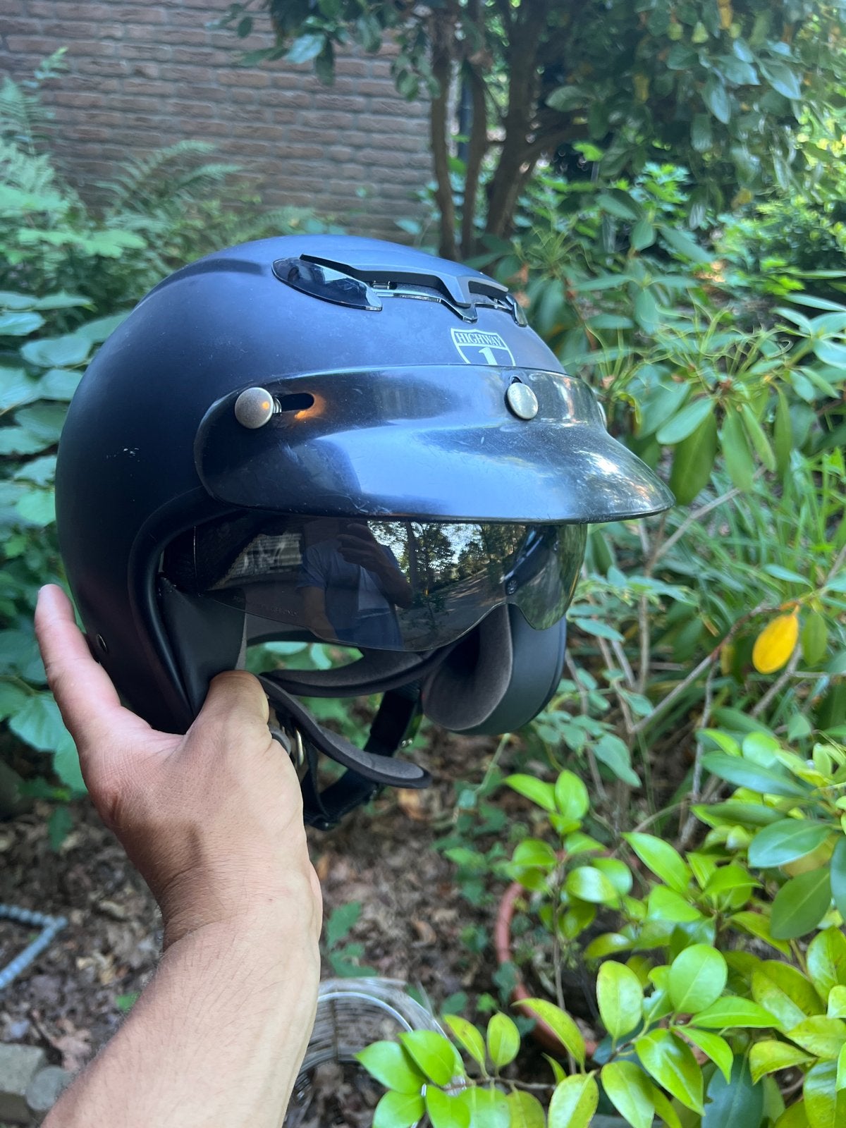 Motorhelm / scooterhelm Maat L Zwart, Motoren, Kleding | Motorhelmen, Heren, Jethelm, L, Tweedehands