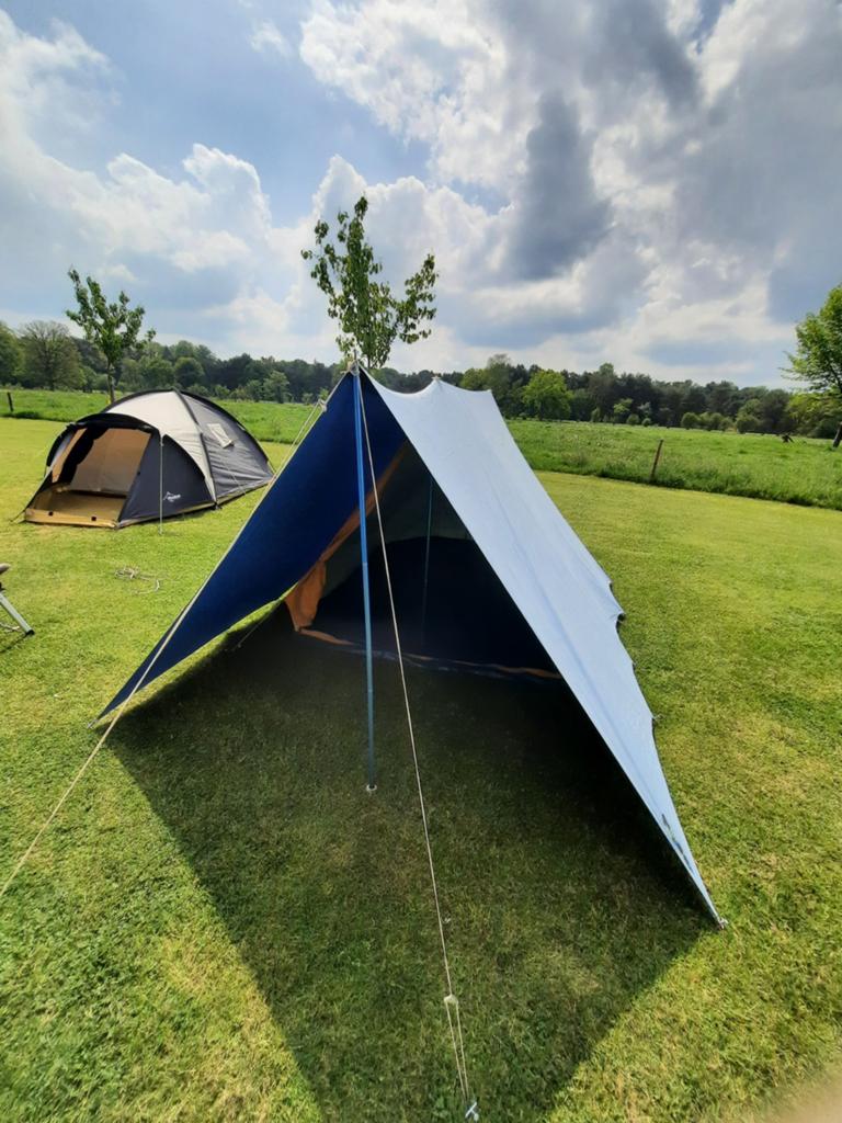 Unieke Retro Katoenen Tent Jaren '60 - Campingstar, Caravans en Kamperen, Tenten, tot en met 2, Gebruikt, Ophalen