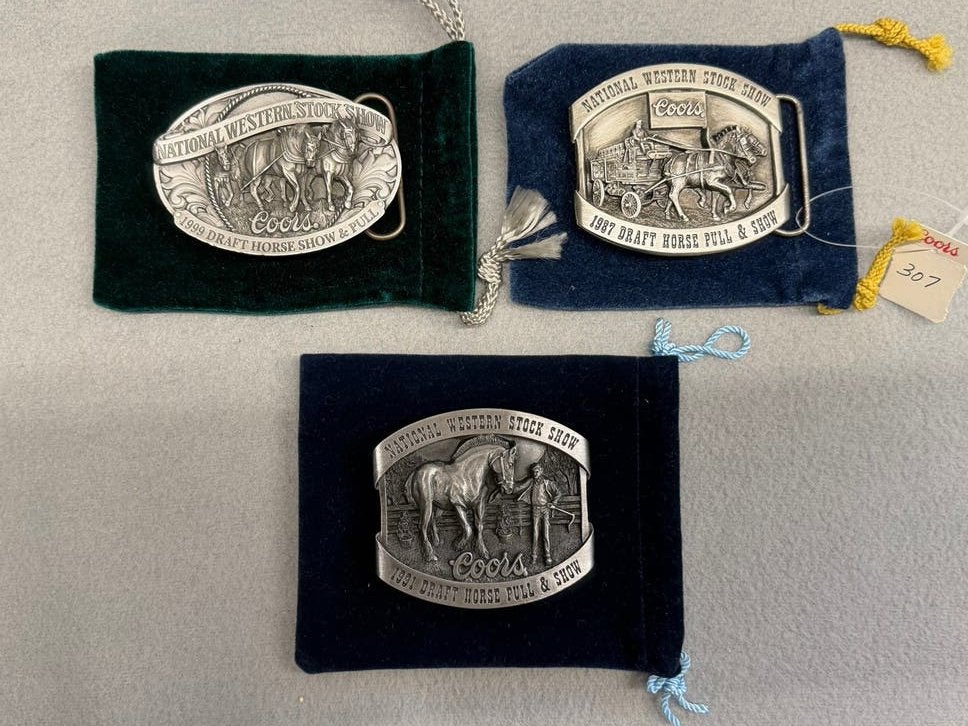Set van 3 Limited Edition Coors Riemgespen - Western Stijl, Ophalen of Verzenden, Zo goed als nieuw