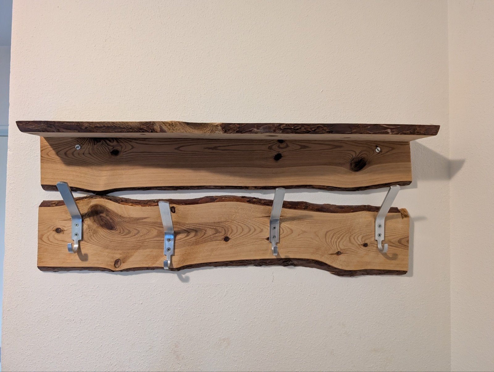 wand kapstok houten boomschijf plank, Ophalen of Verzenden, Hout, Wandkapstok, Minder dan 100 cm