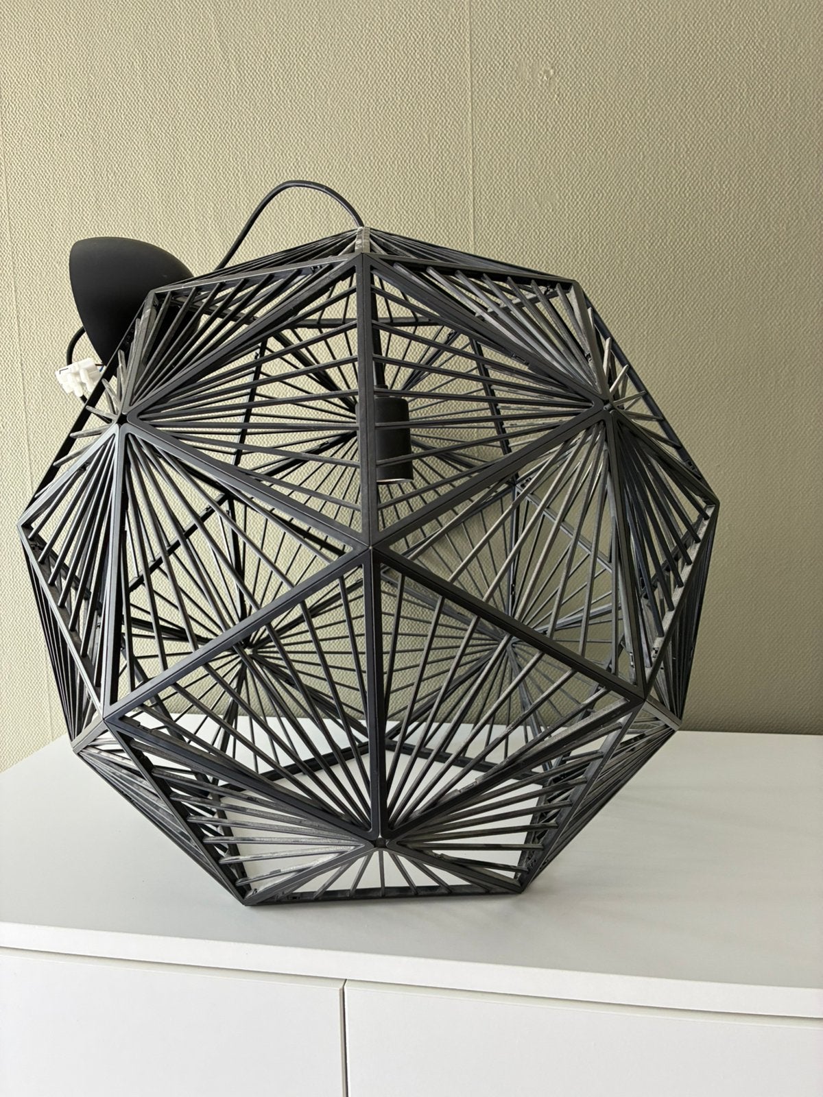 Hanglamp zwart van Philips MYLIVING MOHAIR, Ophalen, Zo goed als nieuw, Zwart, Rond
