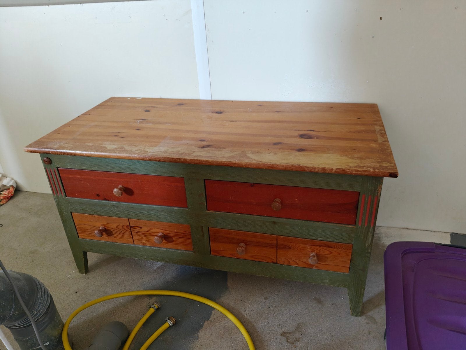 Antieke houten kast, Ophalen