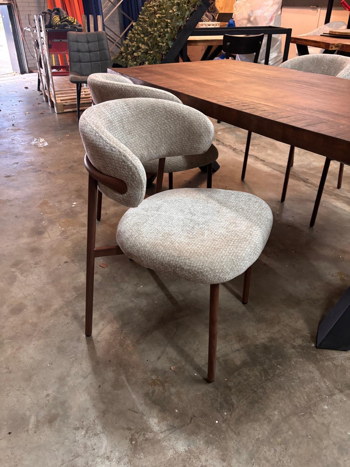 Nieuwe japandi eetkamerstoelen walnoot frame, Ophalen, Zo goed als nieuw, Overige kleuren, Vijf, Zes of meer stoelen