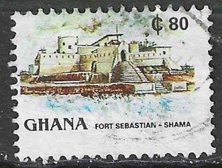 Ghana 1991 - Yvert 1296D - Fort "Saint Sebastian" (ST), Verzenden, Overige landen, Gestempeld
