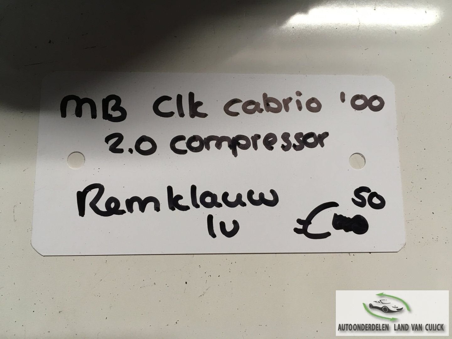 Mercedes  CLK Cabrio 2000 Remklauw Linksvoor of Rechtsvoor