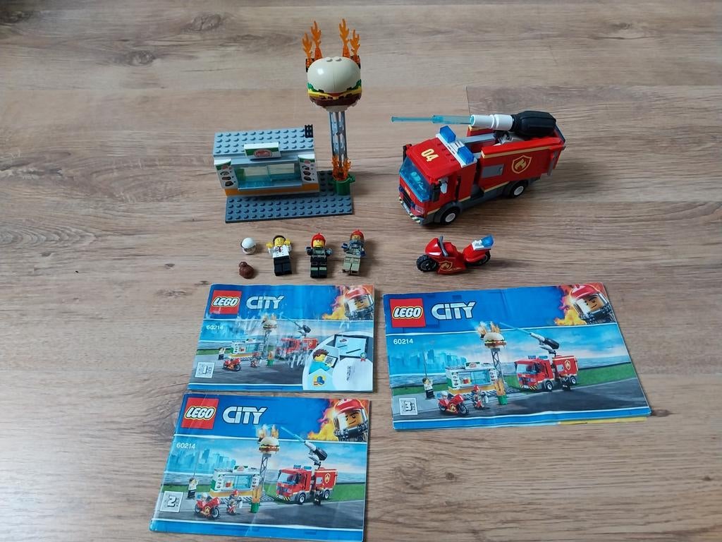 lego 60214 brand bij het hamburgerrestaurant, Ophalen of Verzenden