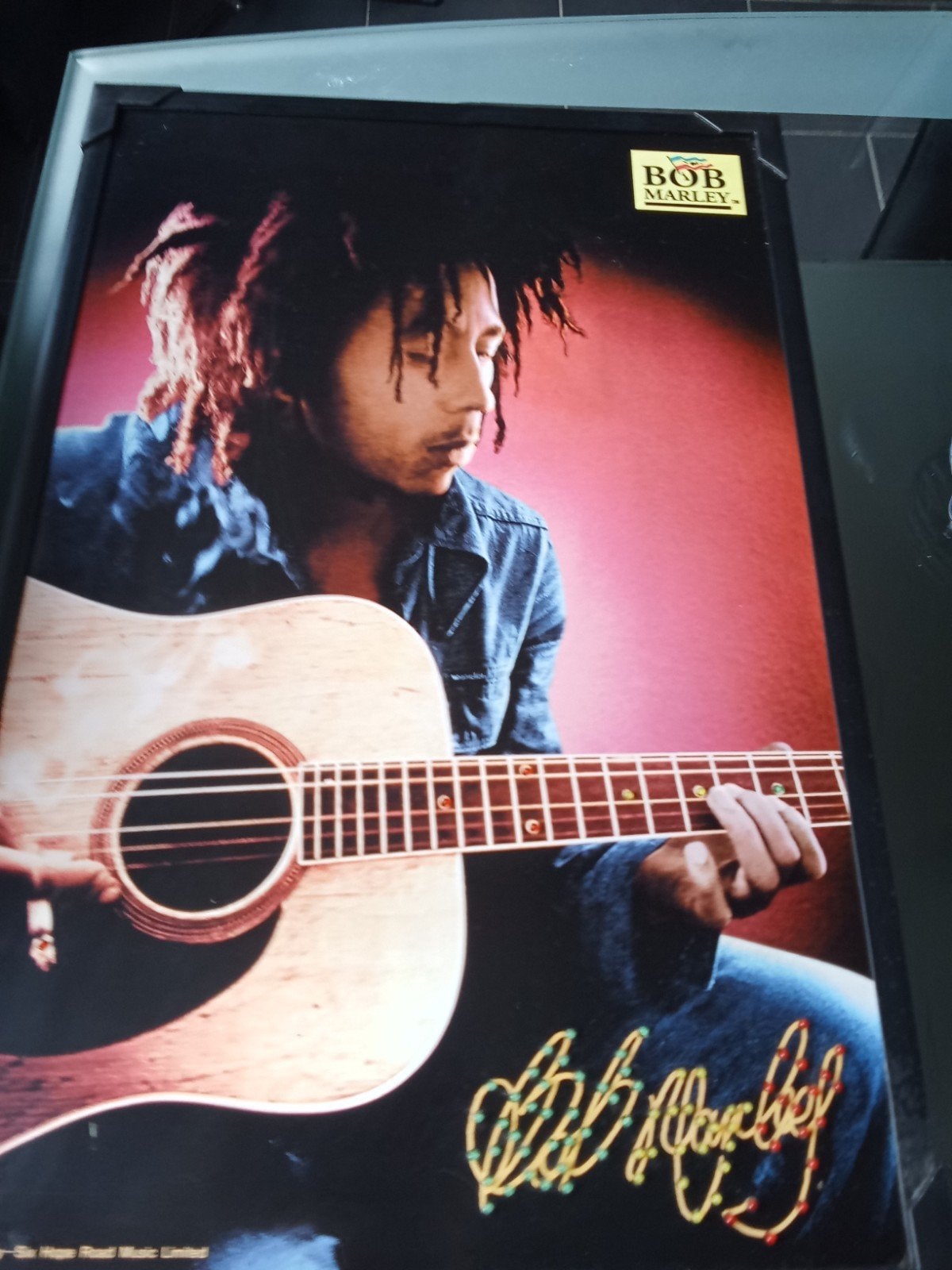 Bob Marley poster met verlichting, Ophalen of Verzenden, Zo goed als nieuw