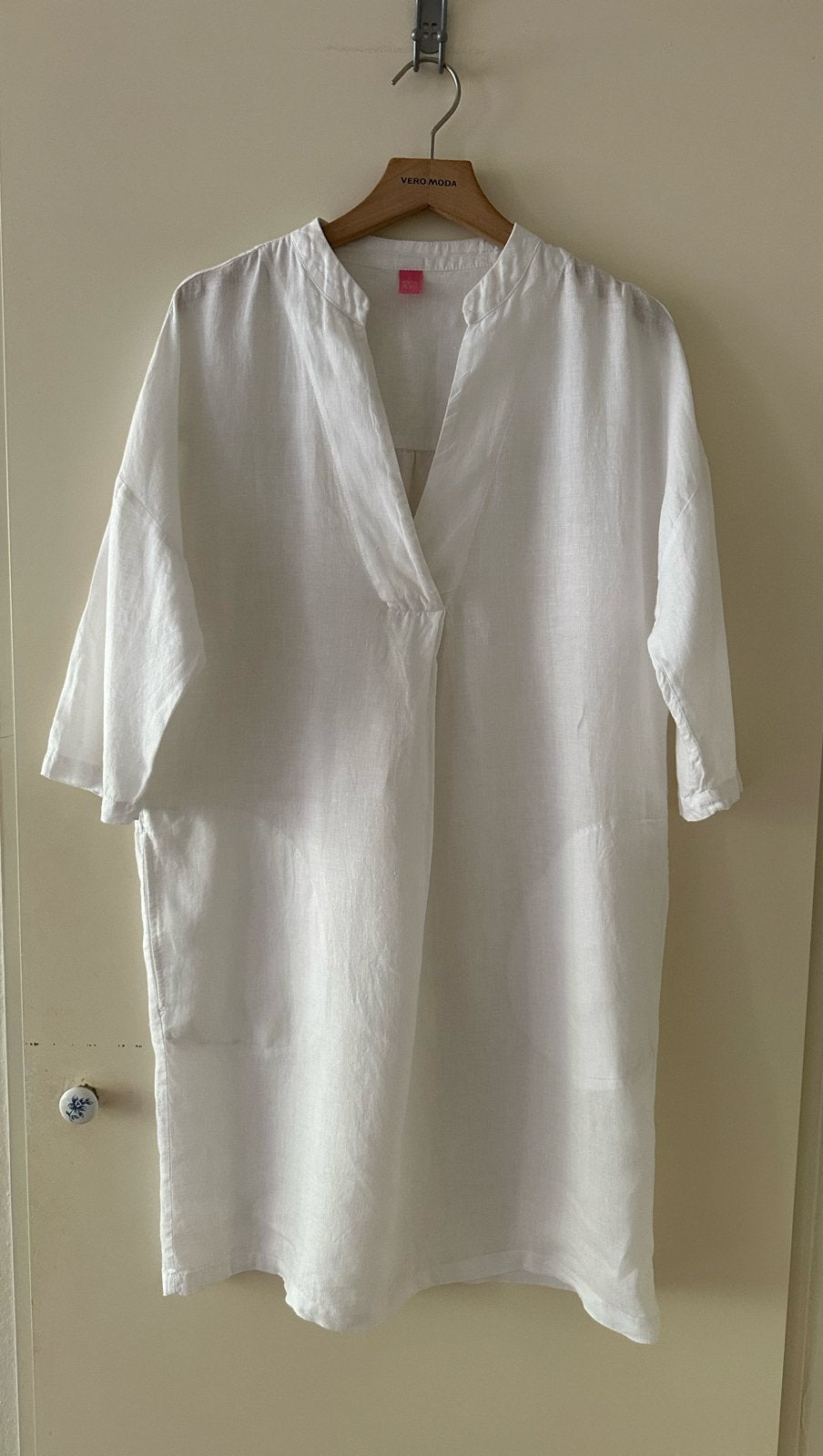 Kyra & Ko Witte Linnen Tuniek/Jurk Maat 40, Kleding | Dames, Maat 38/40 (M), Wit, Ophalen of Verzenden, Zo goed als nieuw
