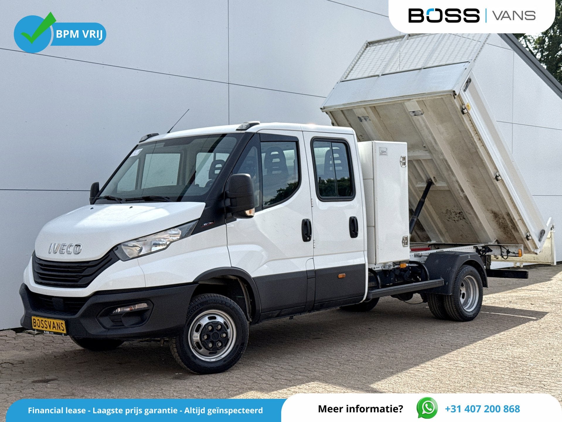 Iveco Daily 35C16 3.0 Dubbele Cabine Kipper Dubbellucht 3,5t, Auto's, Achterwielaandrijving, Gebruikt, Iveco, 160 pk