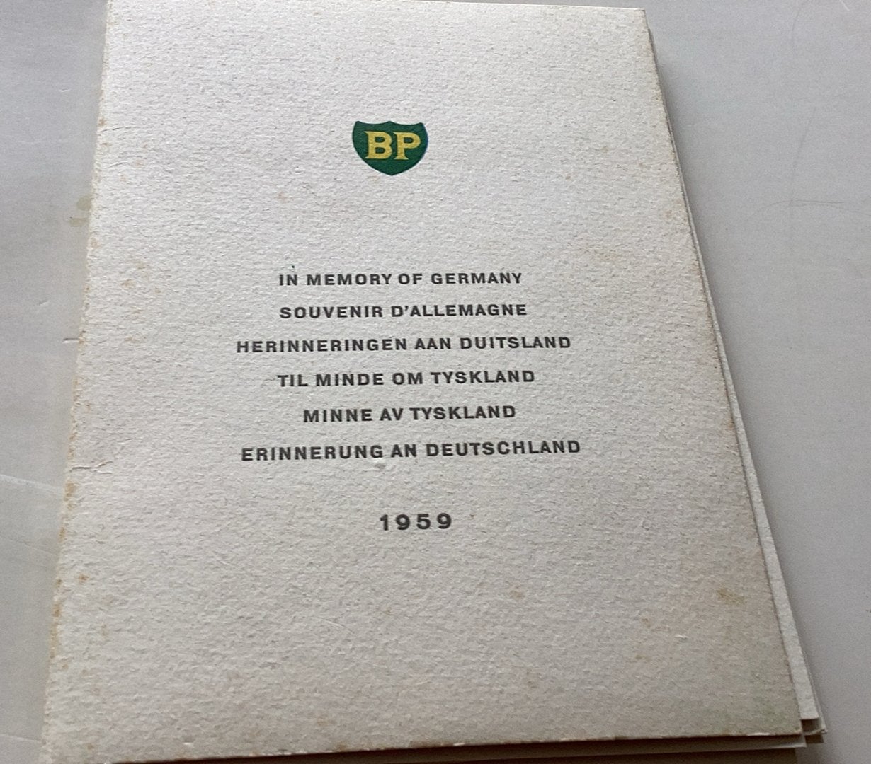 BP benzine herringering Aan Duitsland 1959 met 6 kaarten, Ophalen of Verzenden, Zo goed als nieuw, Overige typen