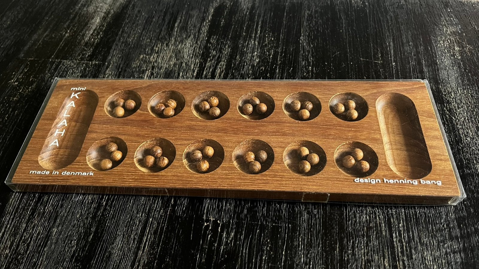 Vintage Mini Kalaha Henning Bang Deens design Teak Compleet, Een of twee spelers, Ophalen of Verzenden, Nieuw