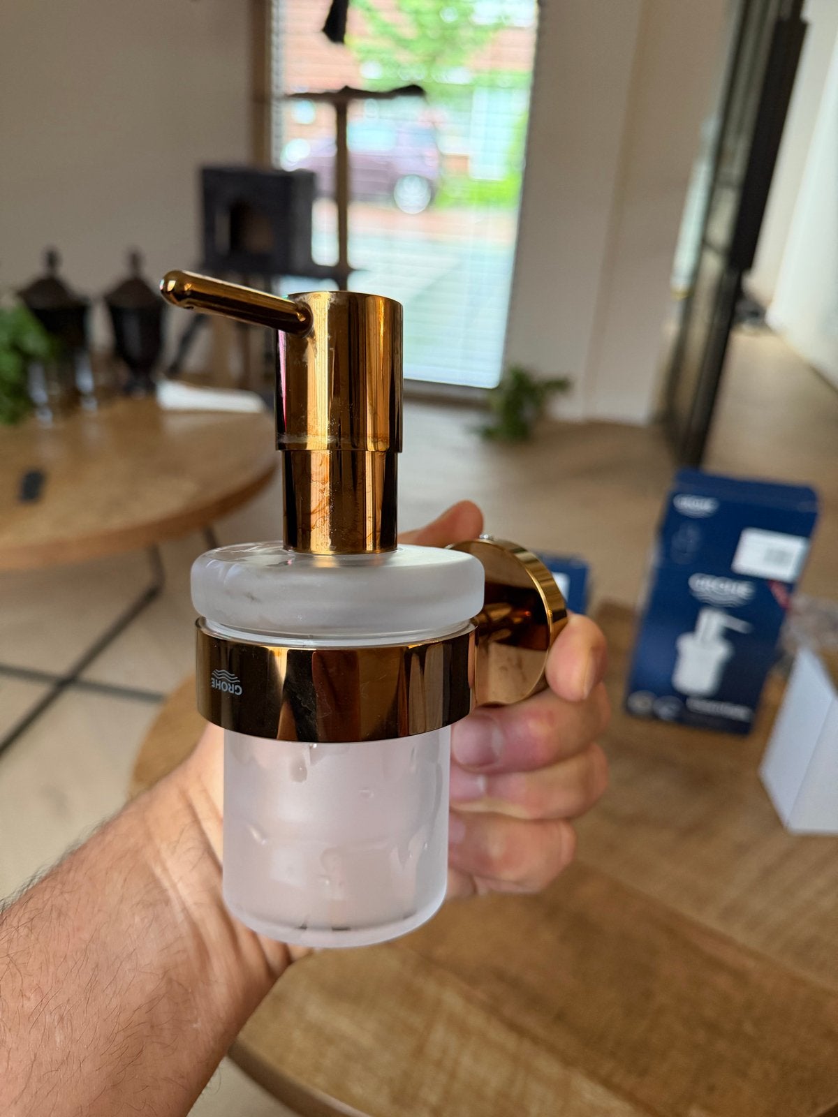 Grohe Essentials Zeepdispenser warm sunset zgan, Ophalen of Verzenden, Zo goed als nieuw, Overige kleuren, Overige typen