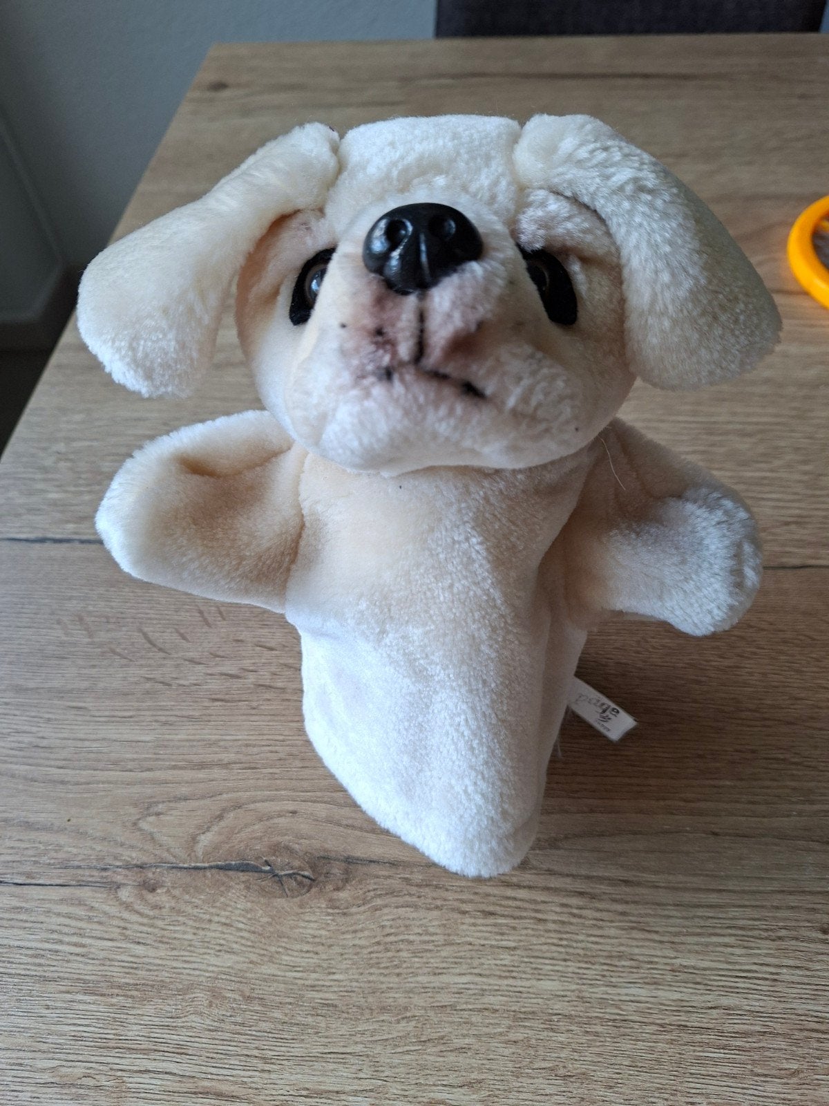 Handpop Page hond bekend van toiletpapier reclame, Overige merken, Overige karakters, Zo goed als nieuw, Middelgroot (20 tot 80 cm)