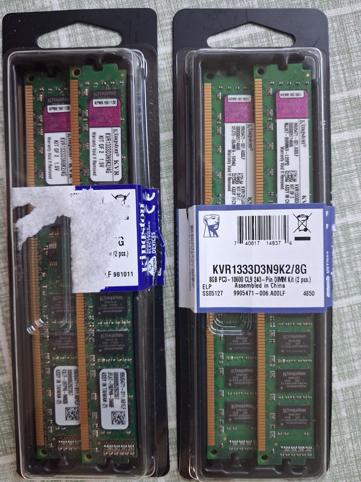 Kingston DDR3 RAM 8GB (2x2GB sets) voor PC, Computers en Software, RAM geheugen, Gebruikt, 8 GB, DDR3, Ophalen of Verzenden