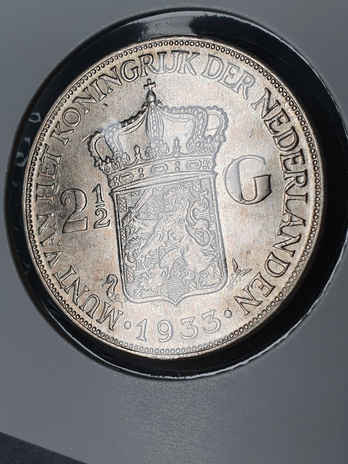 Zilveren 2½ Gulden Koningin Wilhelmina 1933, Postzegels en Munten, Munten | Nederland, Ophalen of Verzenden