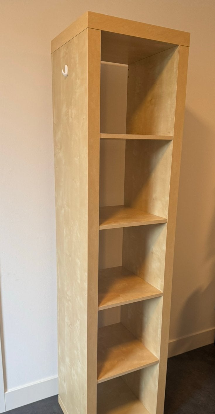 Vakkenkast - eikenkleur - 185 cm hoog, Ophalen, Minder dan 50 cm, Gebruikt, 150 tot 200 cm