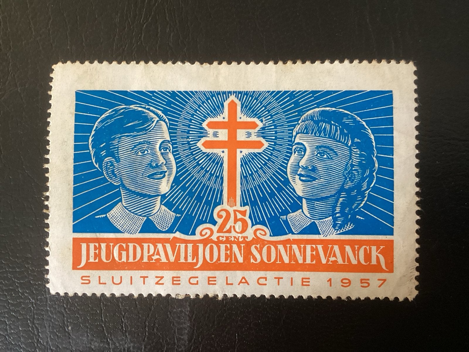 Jeugdpaviljoen Sonnevanck Sluitzegelactie 1957, Ophalen of Verzenden, Na 1940, Gestempeld