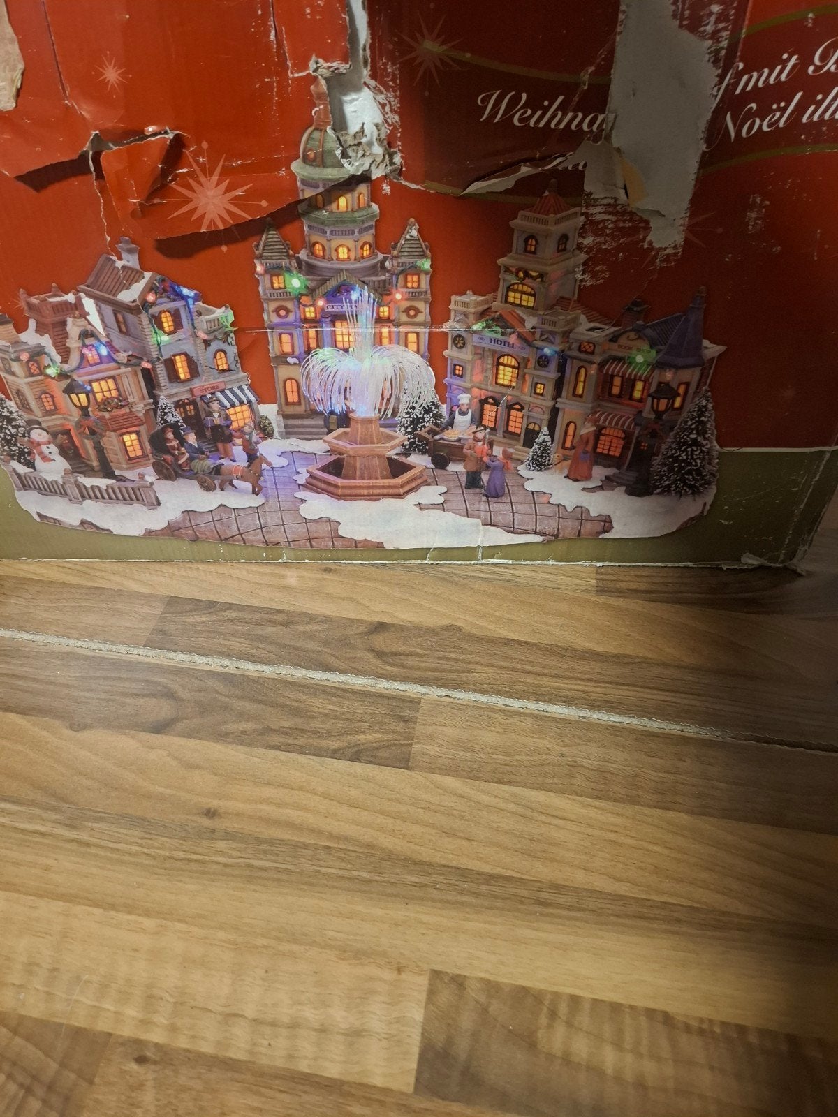 leuk kerstdorp met verlichting, Ophalen of Verzenden, Zo goed als nieuw