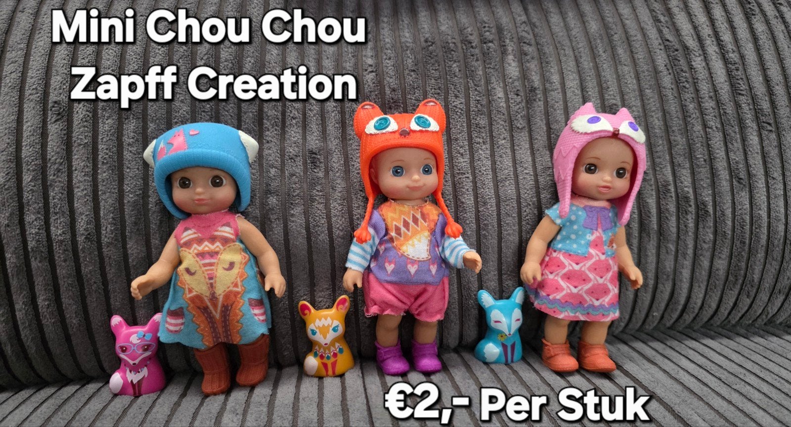 Mini Chou Chou Zapff Creation Poppen, Ophalen of Verzenden, Zo goed als nieuw, Overige typen