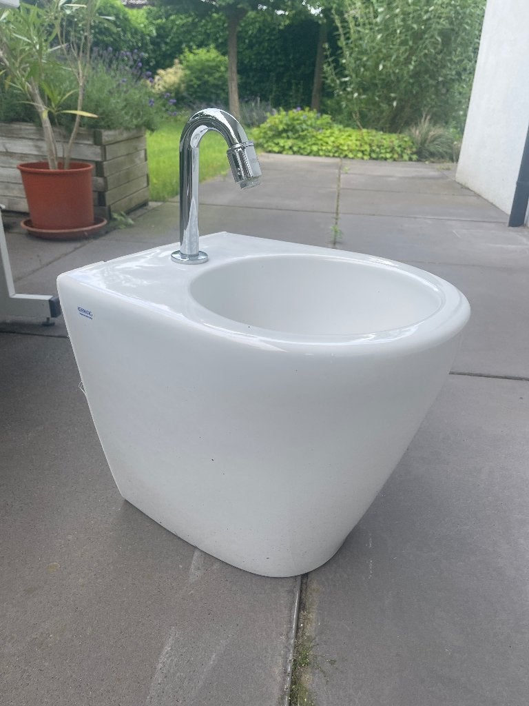 Fontein set wastafel toilet, Ophalen, Zo goed als nieuw, Wastafel