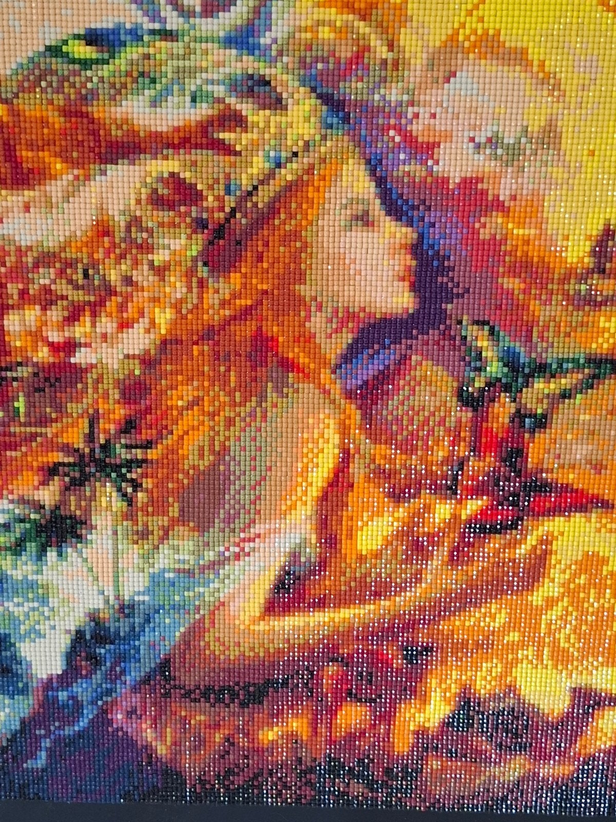 Prachtige Diamond Painting - Vrouw met Vlinders (62x48 cm), Ophalen, Fantasie, Gebruikt, Diamond painting