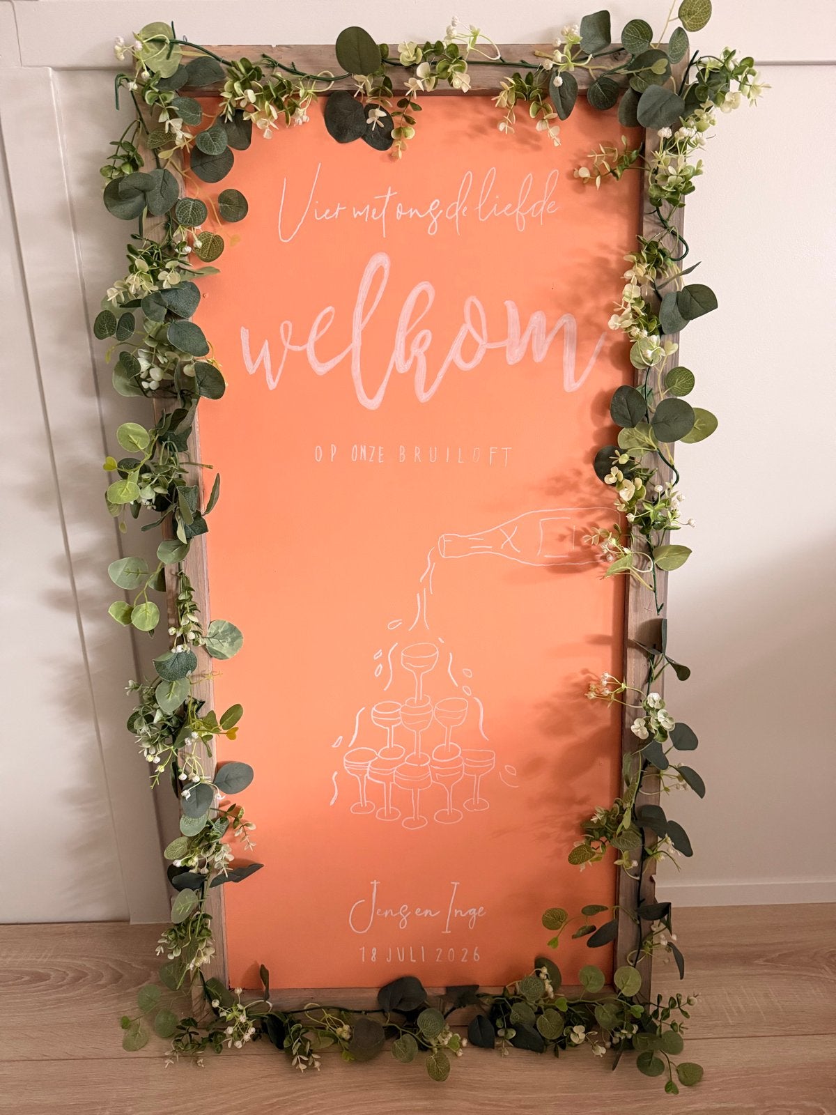 Bruiloft decoratie set: welkomstbord, bloemen, linten, vazen, Ophalen, Gebruikt, Versiering, Geboorte of Huwelijk