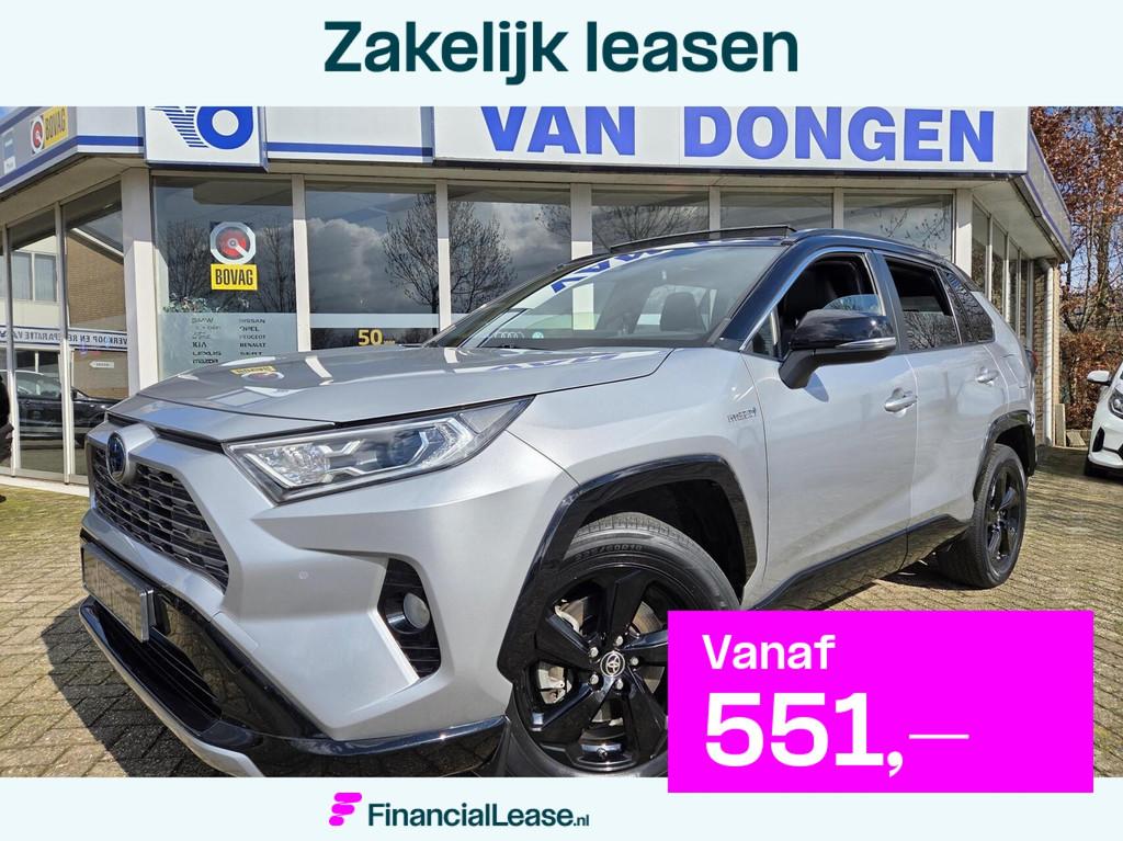 Toyota RAV4 2.5 Hybrid Bi-Tone | Panorama / Dealer onderhoud, Zwart, 4 cilinders, 2487 cc, Leder en Stof