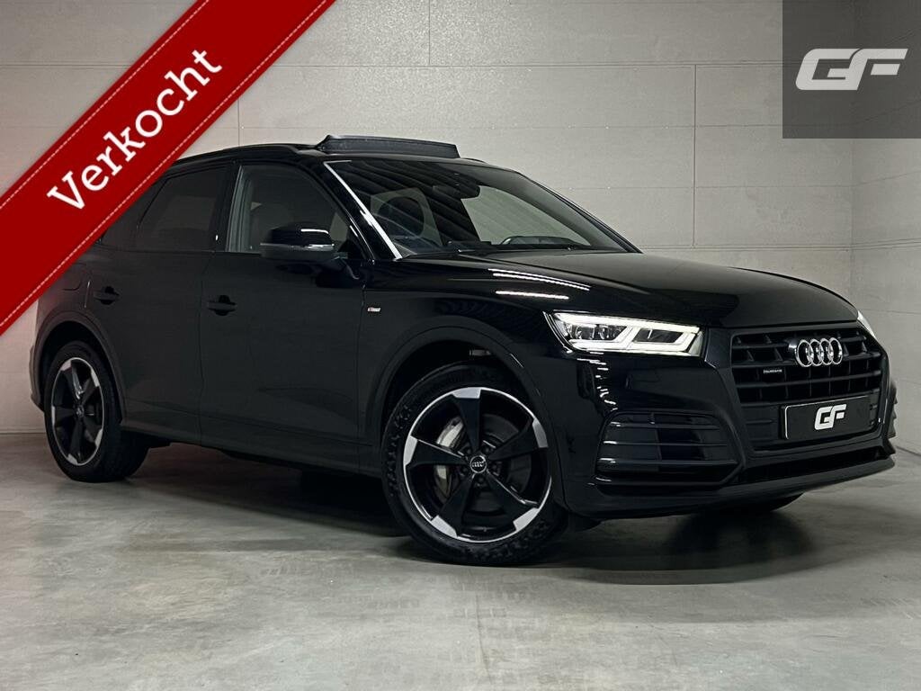 Audi Q5 50 TFSIe Quattro Black Edition S-Line Pano Sfeer Cam, Automaat, 2005 kg, Gebruikt, 4 cilinders