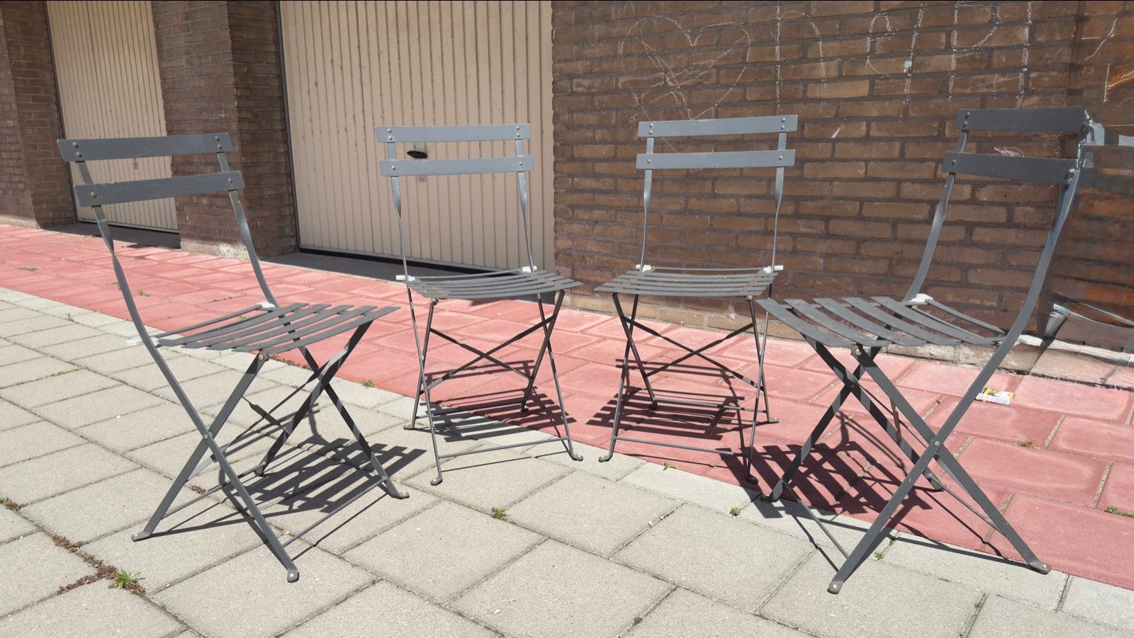 4 Originele Franse Bistrostoelen - Horecakwaliteit - Metaal, Gebruikt, Ophalen of Verzenden, Vier, Metaal
