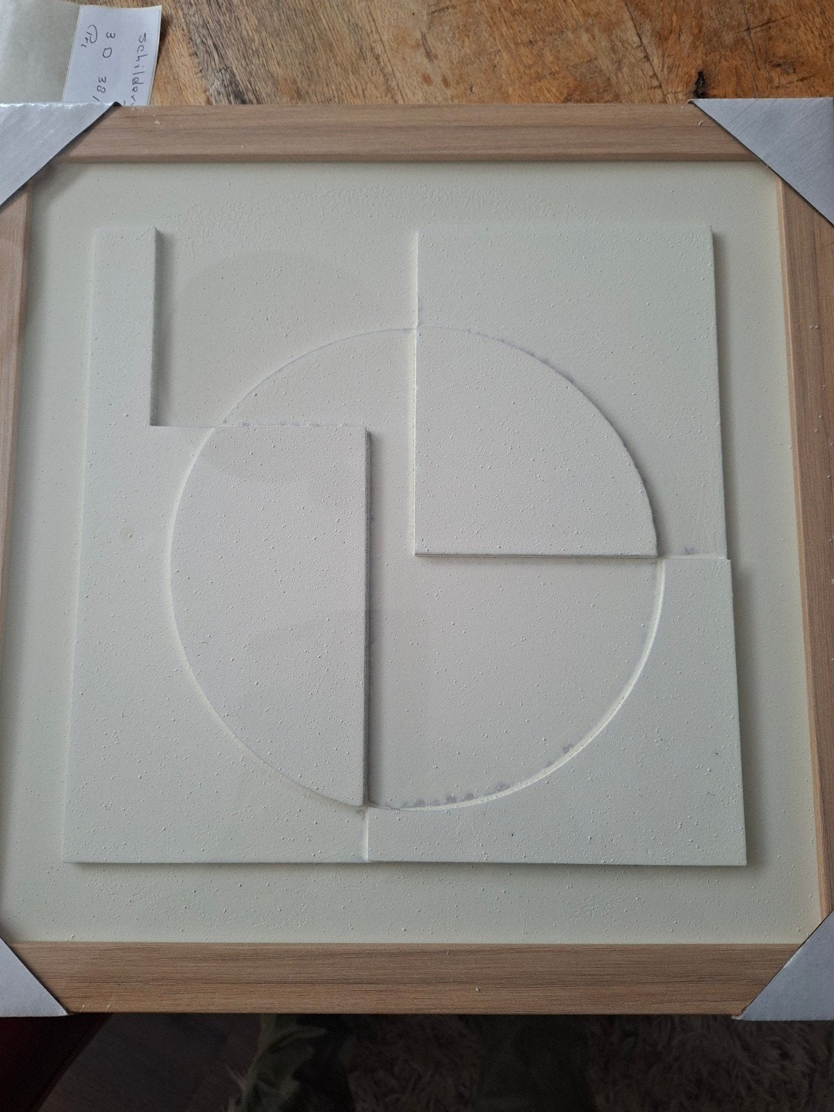 3D Kunstwerk - Geometrisch Abstract Schilderij 38x38 cm, Ophalen